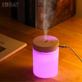 Colorful Ultrasonic Humidifier & Aromatherapy Diffuser – Compact, USB-Powered Mist Sprayer for Home, Office, or Travel!